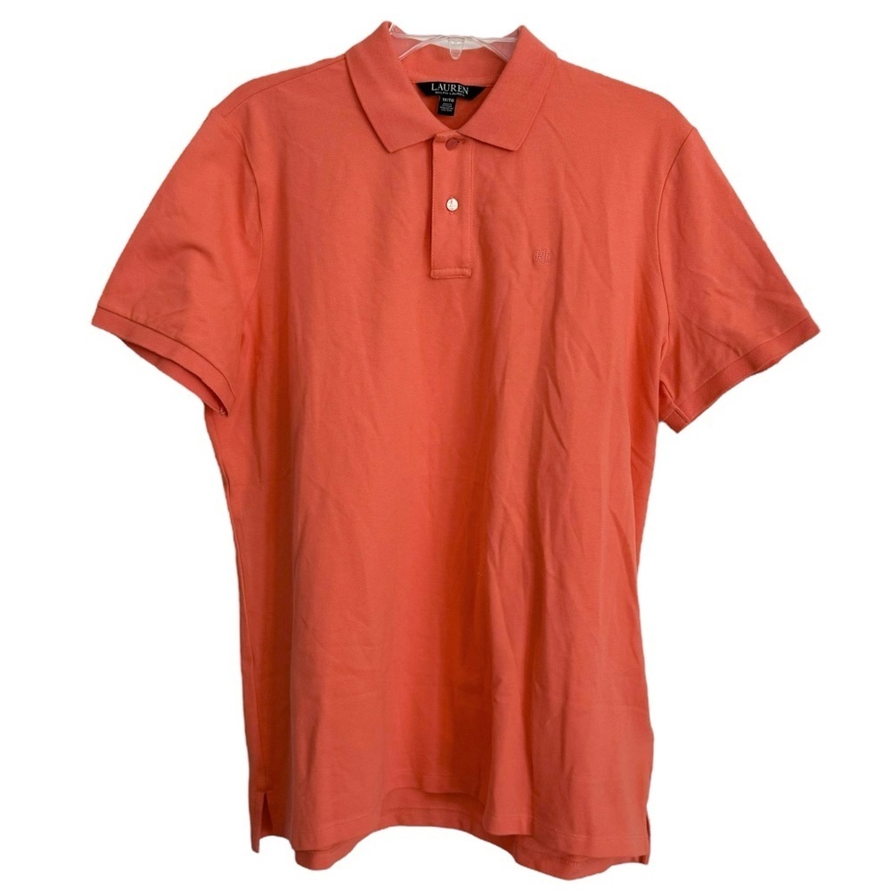 NWOT Lauren Ralph Lauren Woman Size 1X Apricot Piqué Polo Shirt Cotton-Elastane
